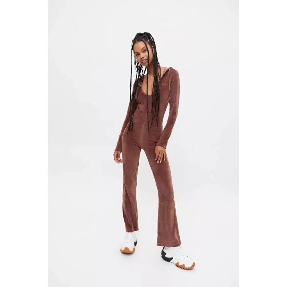 NEW URBAN OUTFITTERS Sz XS IETS FRANS VELOUR KENNY JUMPSUIT CATSUIT